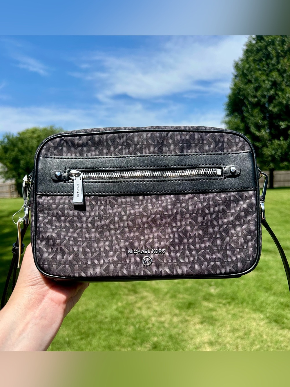Michael Kors Black Jet Set Charm Nylon Crossbody Bag NWT